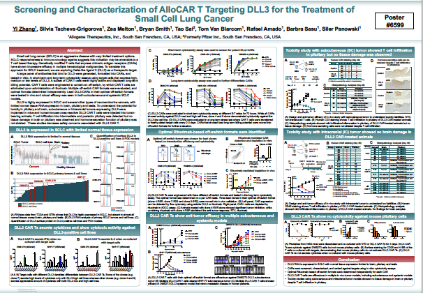 Read more about the article American Association for Cancer Research (AACR) June 2020 – Screening and Characterization of AlloCAR T™ Targeting DLL3 for the Treatment of Small Cell Lung Cancer