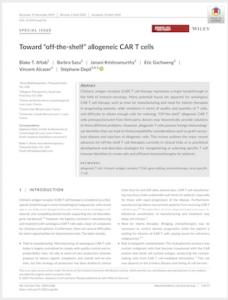 Off the Shelf Allogeneic CAR T Cells