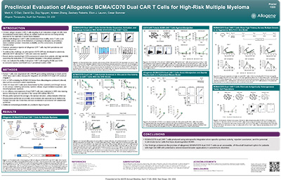 Read more about the article Preclinical Evaluation of Allogeneic BCMA/CD70 Dual CAR T Cells for High-Risk Multiple Myeloma